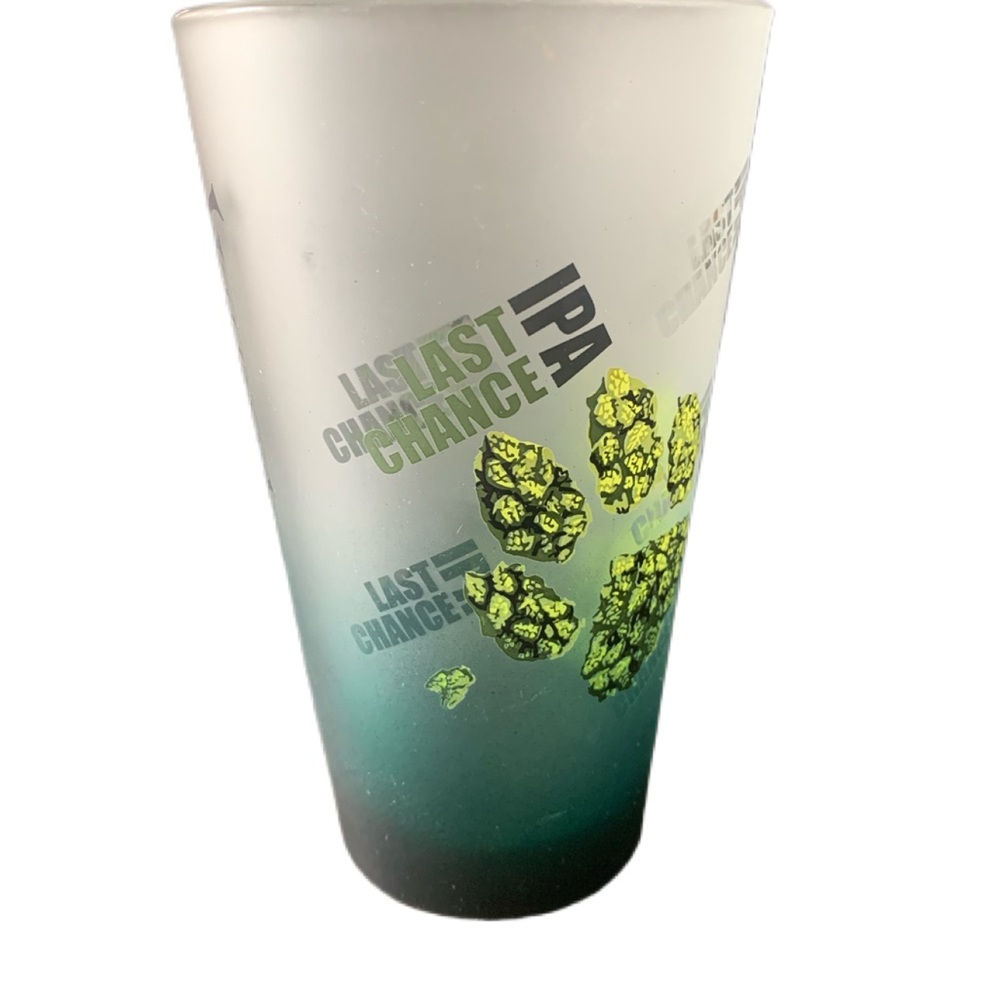 Pre Owned Weyerbacher Last Chance IPA Beer Lager Frosted Pint Glass Heavy Base - Picture 3 of 14